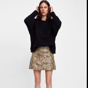 Zara faux snake skin skirt
